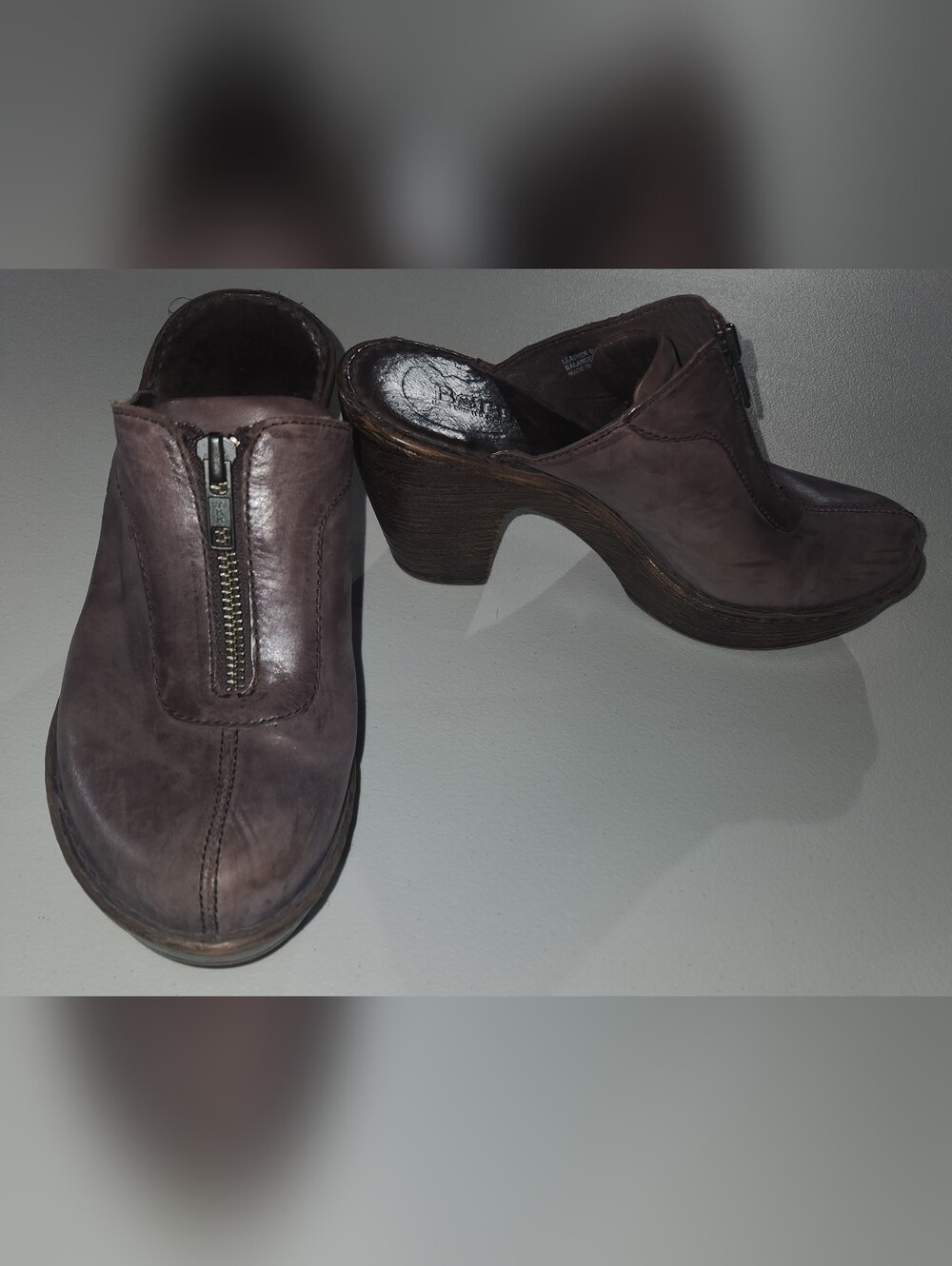 Born Leather Haledon Mule Clogs Light Brown Size 9 - Picture 5 of 10